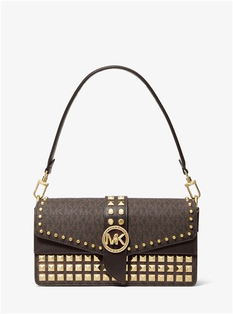 buy michael kors greenwich handbag|greenwich medium logo shoulder bag.